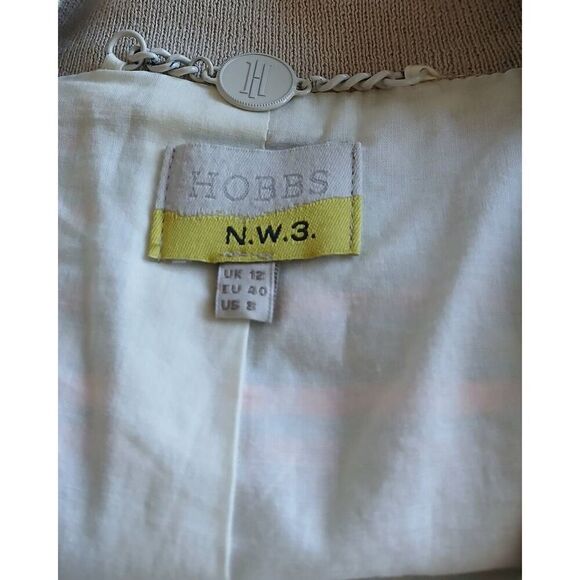 Hobbs london womens medium beige orange bomber jacket lightweight - Picture 7 of 9